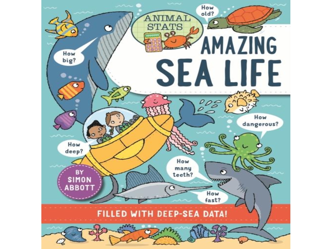 Livro Animal Stats Sea Life de Simon Abbott (Inglês)