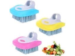 Conjunto De 3 Escovas Para Frutas E Vegetais, Escova Para Limpeza De Batatas, Escova Para Vegetais