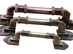1-puxador De Porta Madeira Para Móveis, Em Liga De Alumínio Cobre Antigo, Para Gavetas Vermelho Retrô 160mm