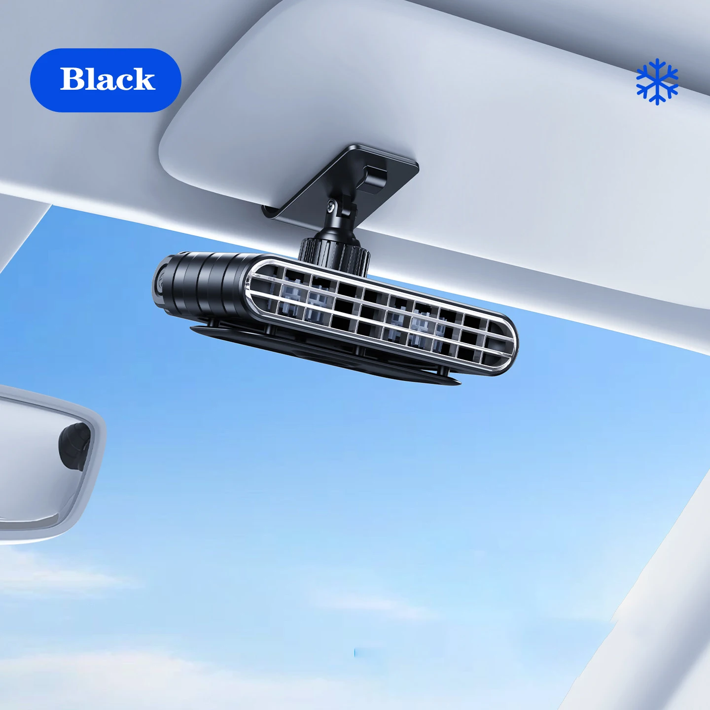 Ventilador de encaixe MDUG, carro, turbo, 5 velocidades, recarregável, USB