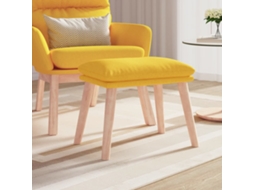 Apoio de pés VIDAXL Amarelo Tecido (45x29.5x39 cm )