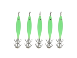 Isca de Pesca Luminosa 8cm com Gancho 5 Unidades