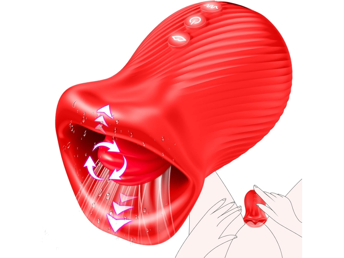 Vibrador De Língua Rosa - Estimulador Clitoriano 4 Em 1 Com 8 Modos De Lambidela E 10 Modos De Vibração, Aspiração E Sexo Anal