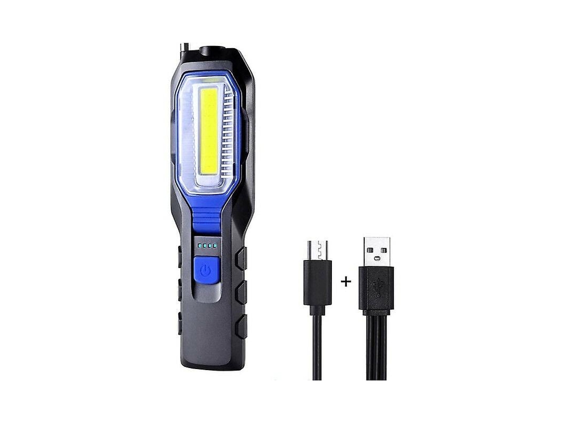 Lanterna de trabalho LED recarregável, 2800mAh, magnética, 4 modos | S/MARCA