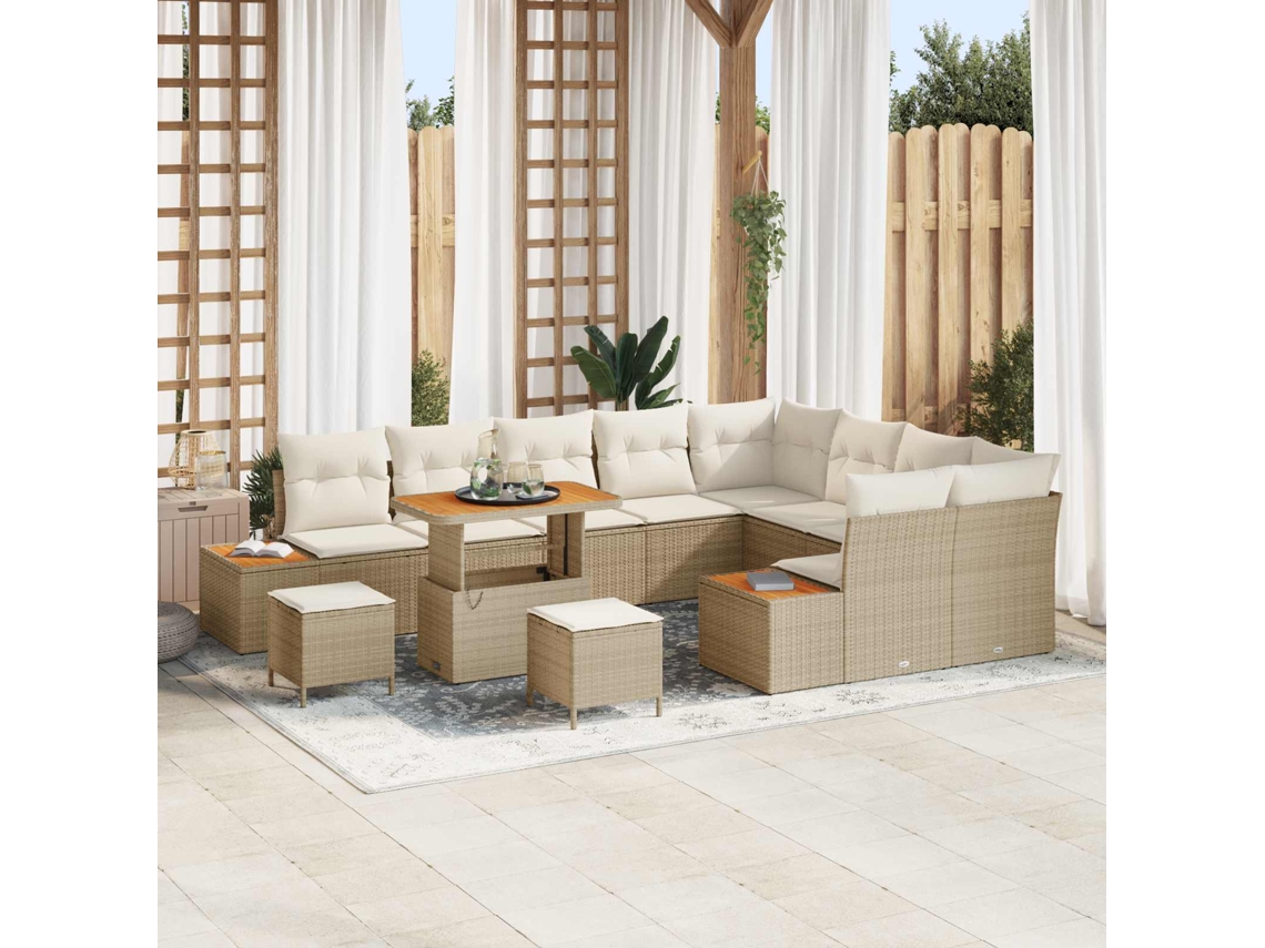 Vidaxl Conjunto De Sofá De Jardim 12 Unid. 11-número De Lugares