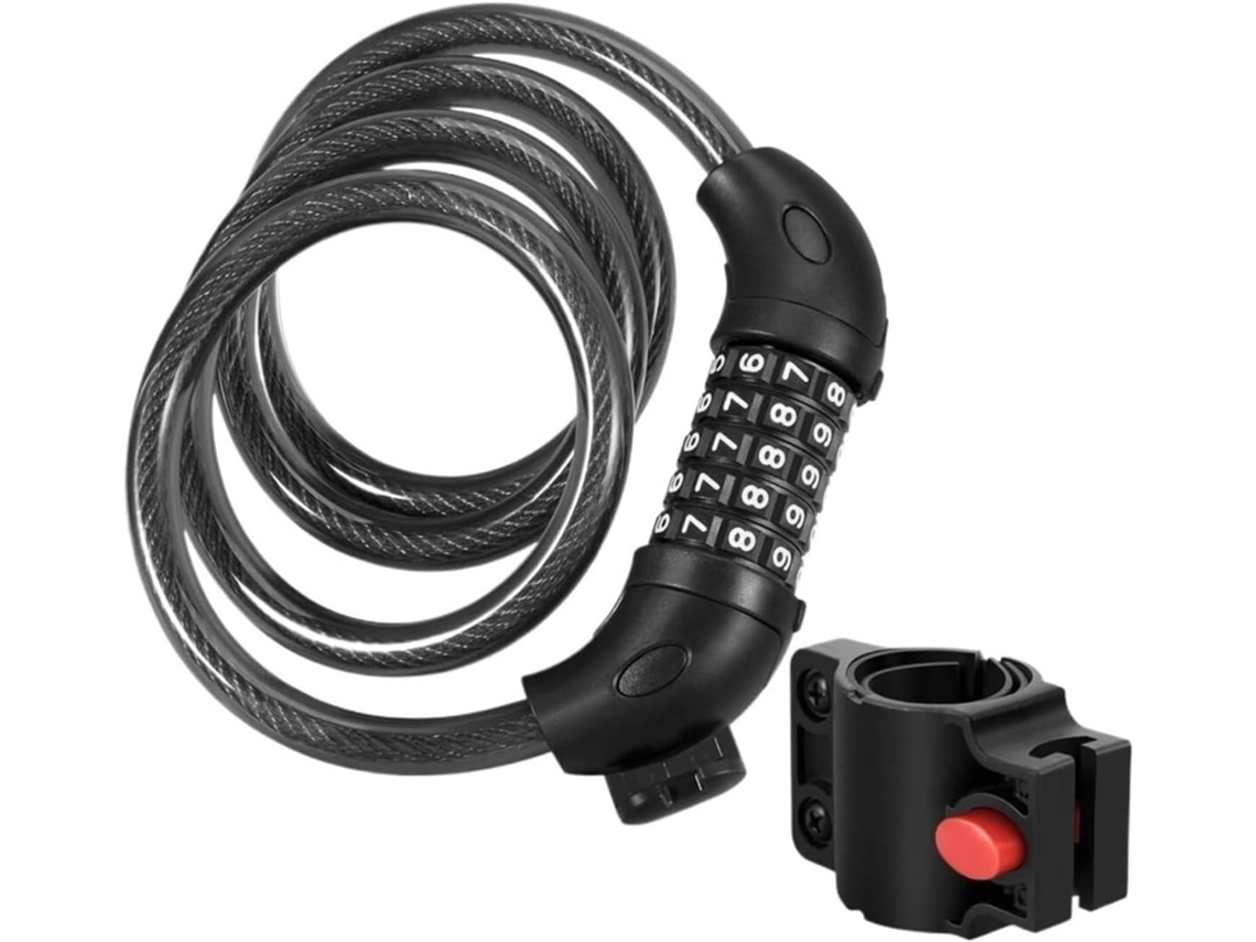 Cadeado Para Bicicleta, Cadeado De Corrente De Aço Com Combinação De 5
