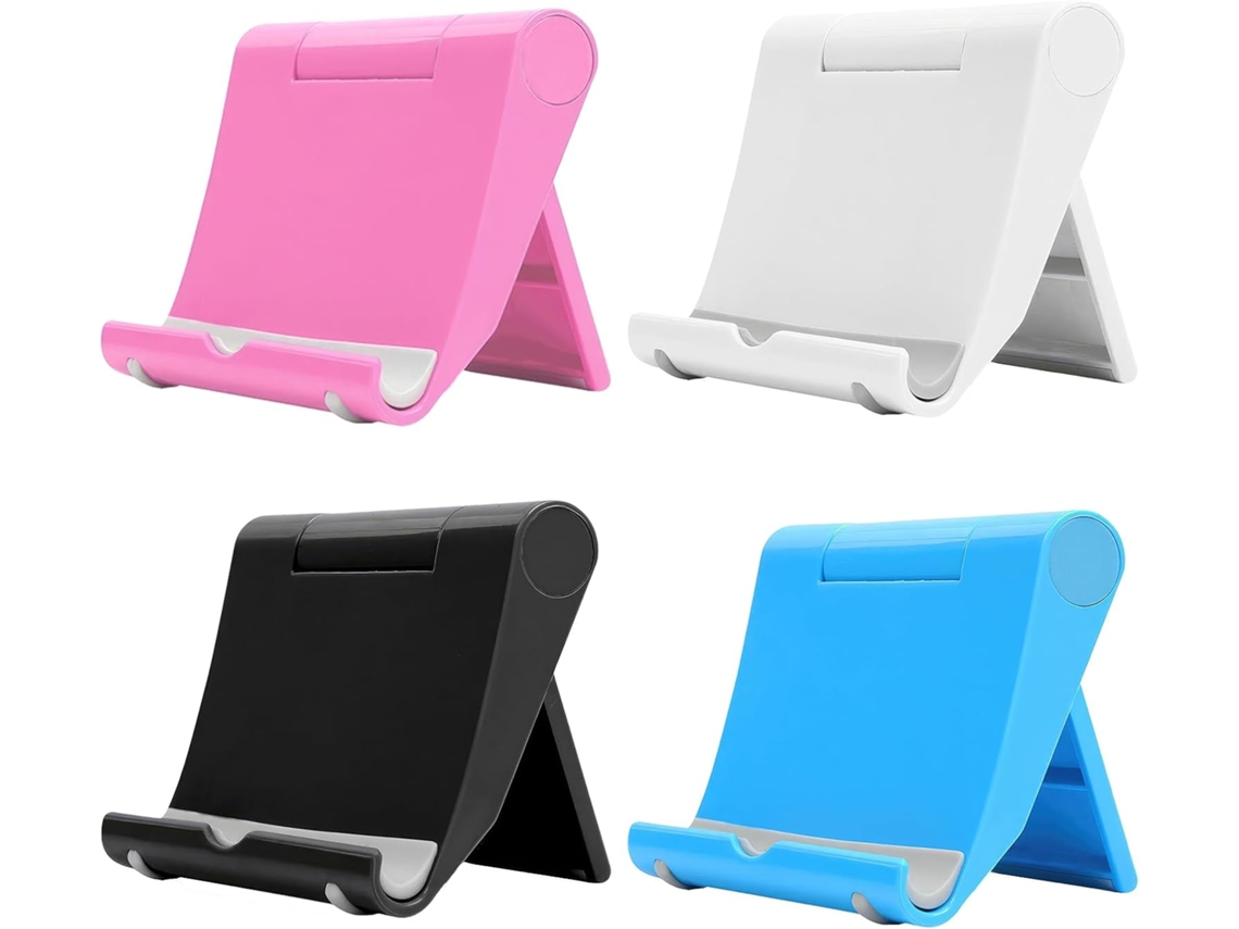 Conjunto De 4 Suportes Para Celular De Mesa, Dobráveis ​​e Antiderrapantes, Ideais Para Celulares E Ipads (a: Simple)