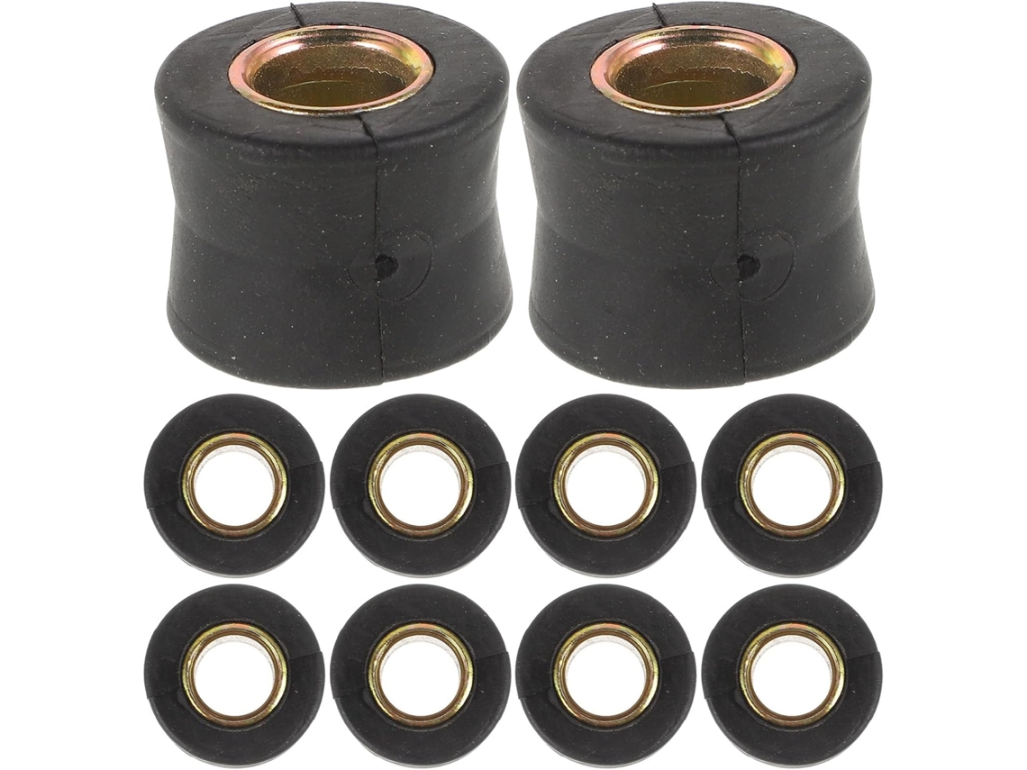 Conjunto De 10 Arruelas Borracha Pretas Para Amortecedor Traseiro Motocicleta,proteção E...