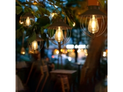 Rebe-lâmpada De Parede Solar Suspensa Vintage Exterior Ip65 Impermeável Para Jardim Pátio Caminho Luz Sensível