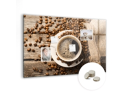 Quadro De Vidro Magnético Pacote De Café Para O Quarto Das Crianças Espelharte (90x60 Cm)