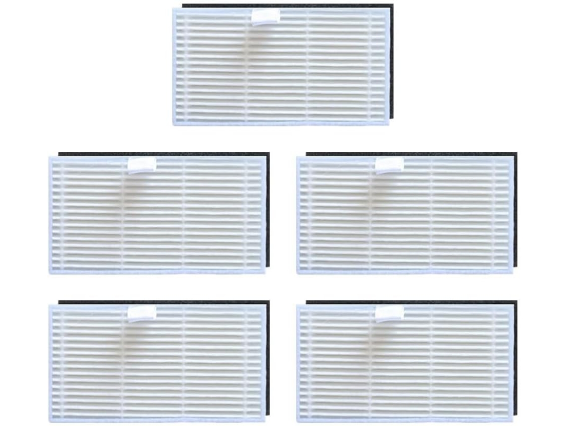 Conjunto De 5 Filtros Laváveis Ultenic Para Aspirador Robô T20 Pro.