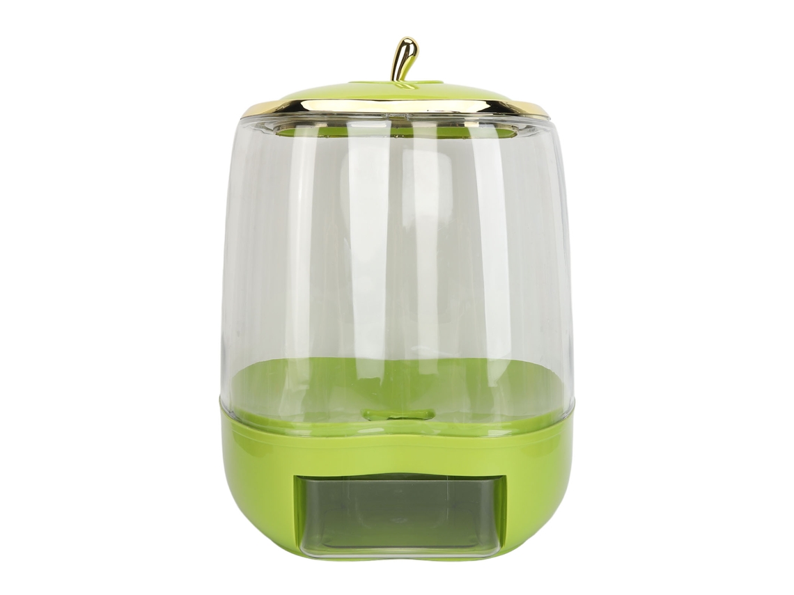 Recipiente Hermético de Arroz 10kg Capacidade Grande Dispenser de Cereais Verde S/MARCA
