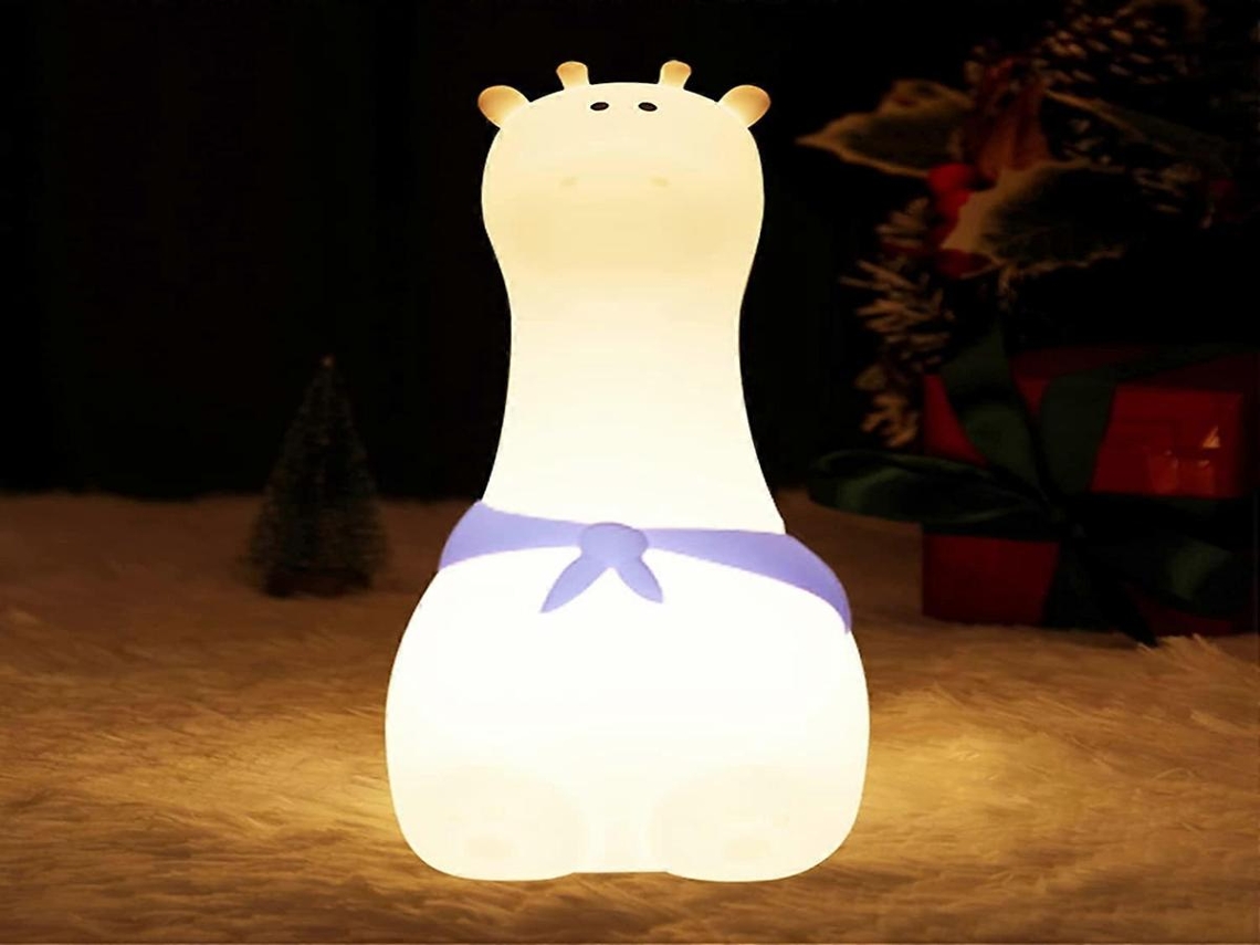 Luminária noturna Lurelia com silicone livre de BPA, recarregável via USB, controle remoto e sensor de toque para bebês e crianças.