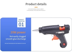 Mini pistola de cola SFUSHOS, 20W, aquecimento rápido