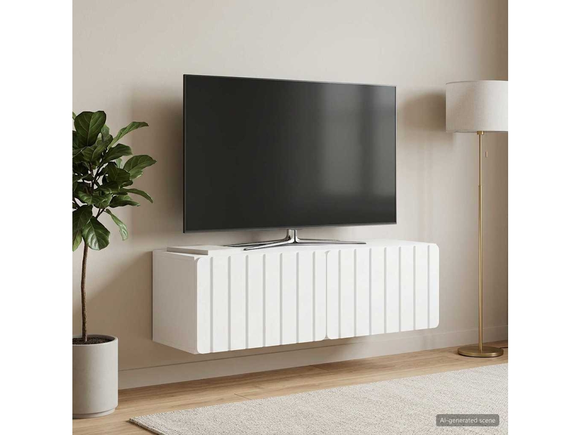 Vidaxl Gabinete De Tv De Parede 98 X 31 X 30 Cm Branco