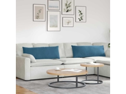 Vidaxl Travesseiros De Sofá 2 Pcs Azul 120 X 40 Cm