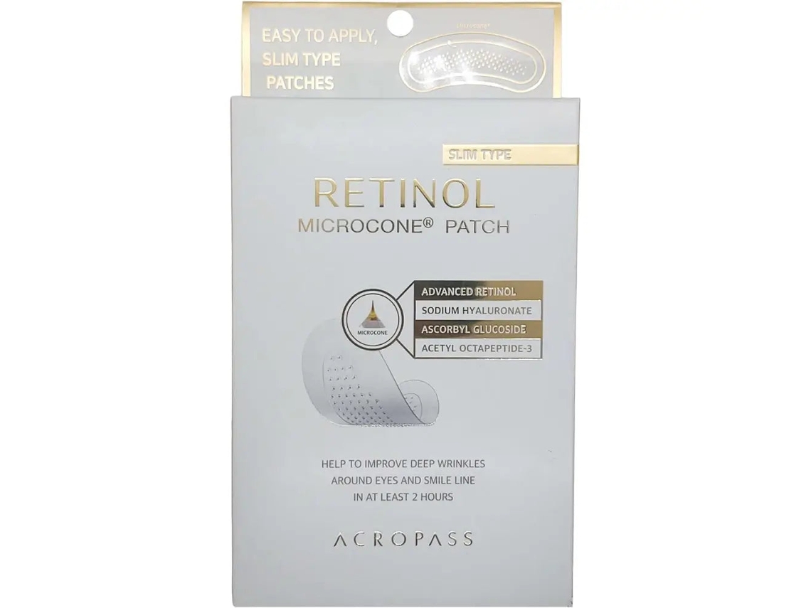 Acropass Retinol Microcone Patch Slim Type - Patches Microagulhados Para Linhas Finas E Firmeza Da Pele.
