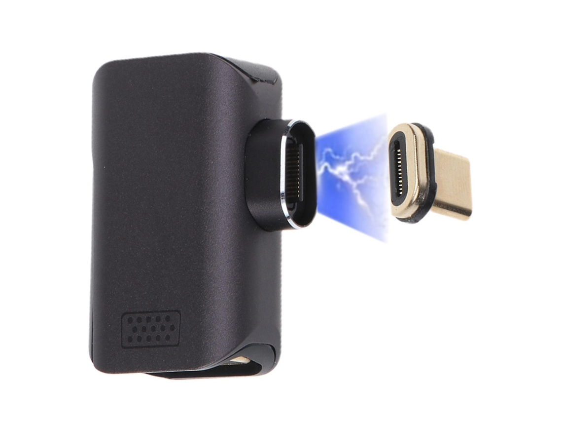 Adaptador De Conector Usb-c Para Vga Macho Em Ângulo Reto Para Laptops Windows Com Usb-c.