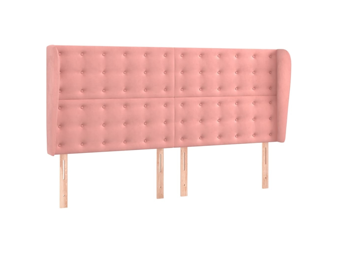 Headboard, Headboards Vidaxl Cor-de-rosa Veludo (203 X 23 X 118/128 Cm)