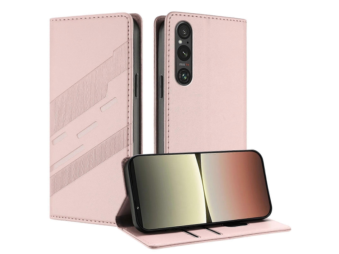 Capa De Celular Retrô De Couro Com Carteira Multifuncional Em Relevo