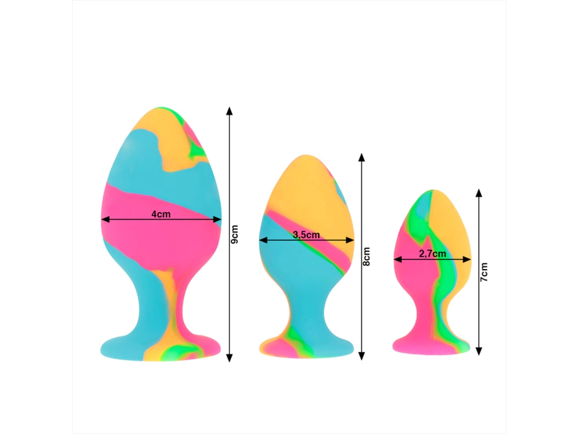 Intense - Conjunto De Plugues De Silicone Multicolor