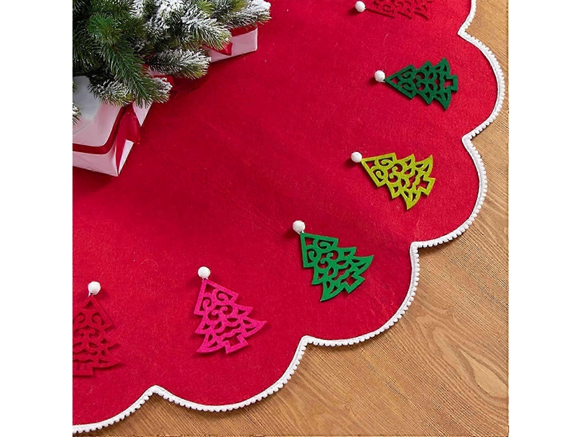 Saia Para Árvore De Natal De 122 Cm (48 Polegadas), Revestimento Decorativo Para O Chão Da Árvore De Natal.