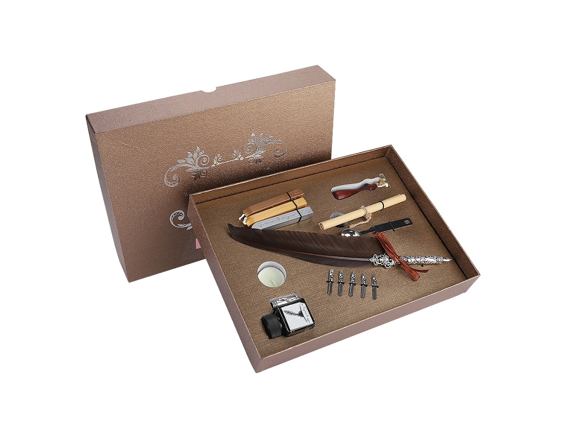 Conjunto Caneta Pluma Retro LAXISCREED