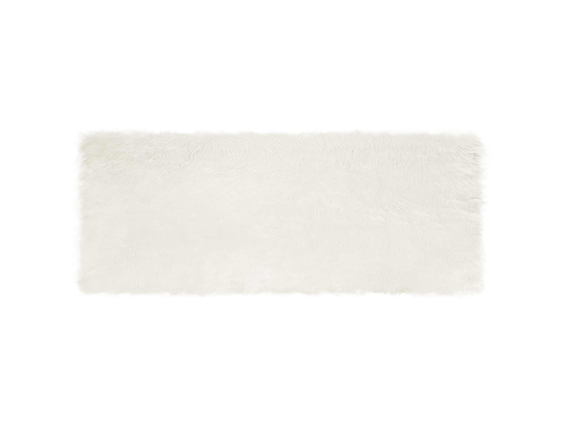 Vidaxl Tapete De De Ovelha Sintética Tafalla Branco 80 X 200 Cm