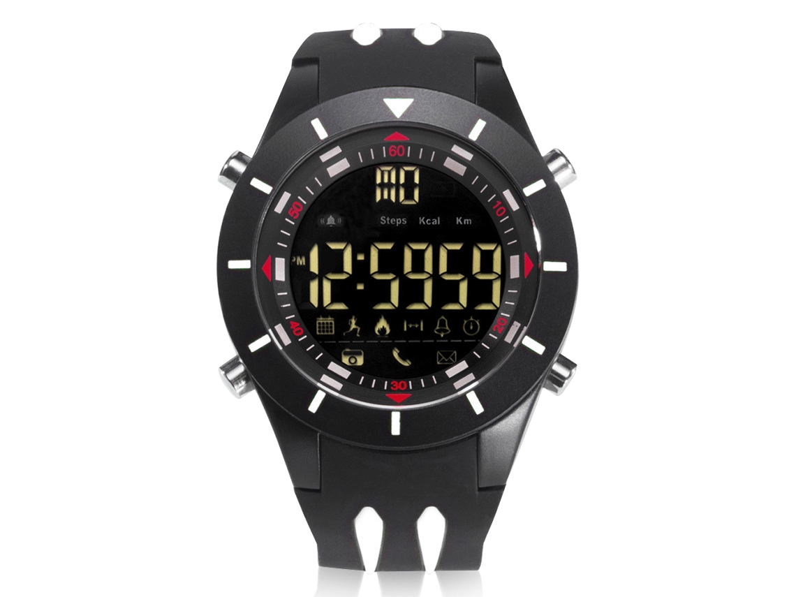 Relógio inteligente esportivo com Bluetooth 4.0 e contador de passes (branco)