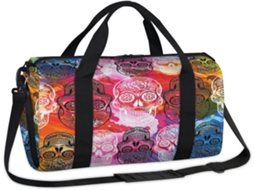 Bolsa Esportiva Caveira de Abelha 45 X 21 5 23 Cm Tecido Poliéste