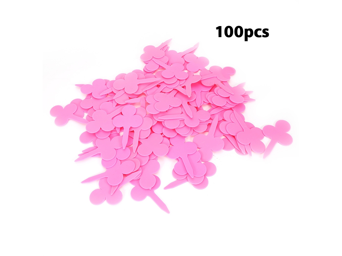 100pcs Rótulos de Planta Folha PVC