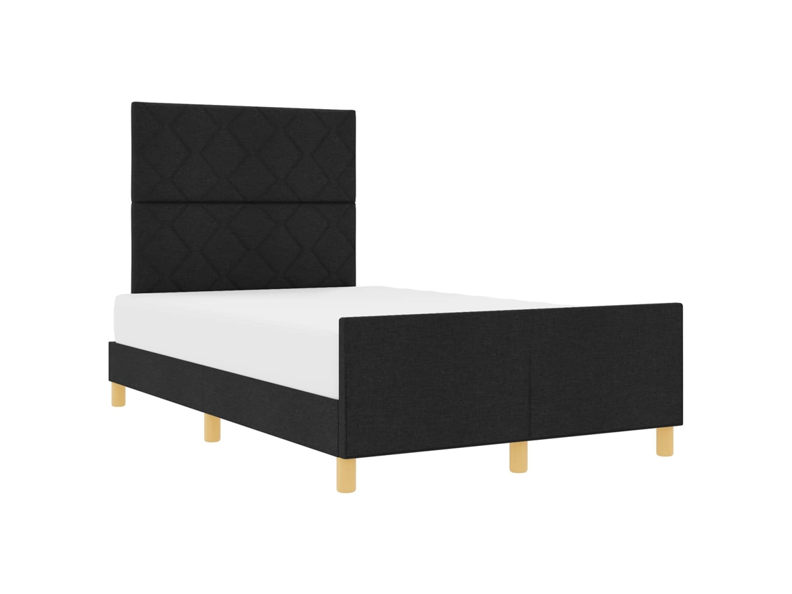 Estrutura de Cama com Cabeceira Preto 120x190 Cm Tecido MAISON EXCLUSIVE