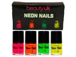 Beauty UK Neon Nail Polish Set 1 4x9ml