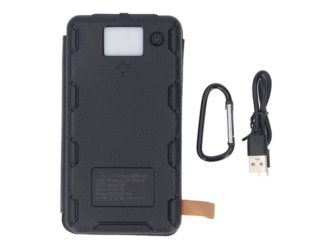 Aetheria carregador Solar Power Bank 8000mah com 3 Painéis, Carregamento Rápido Usb C para Celular e Tablet