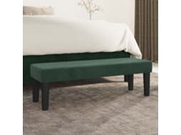 Banco 100x30x30 Cm Veludo Verde Escuro Lovely Home
