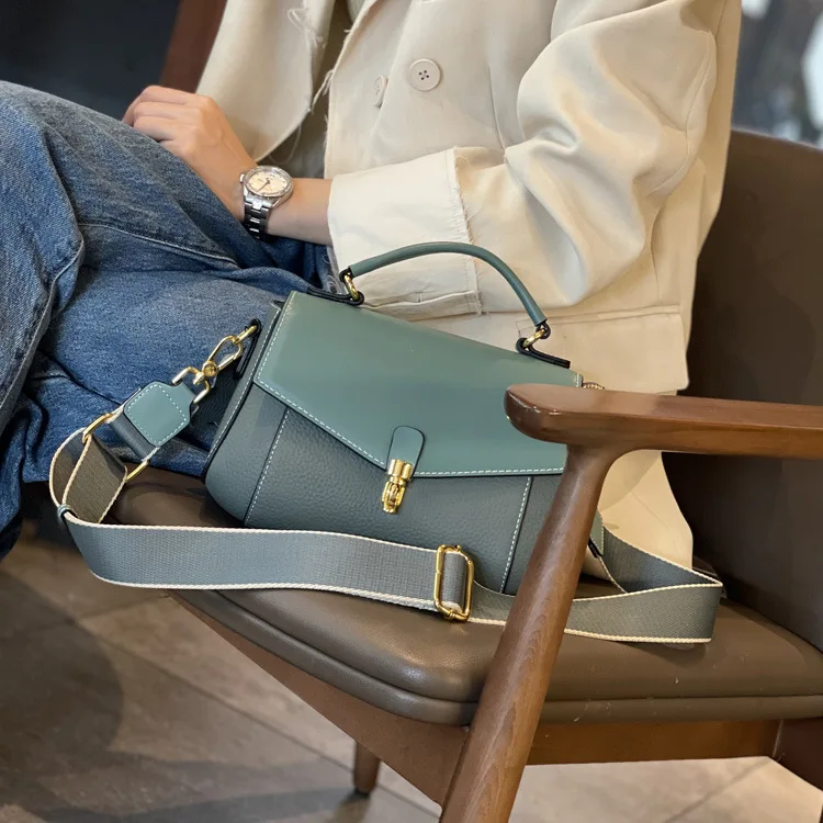 (88191-verde) Bolsa De Ombro Feminina De Luxo De Grife, Bolsa De Couro Genuíno Da Moda