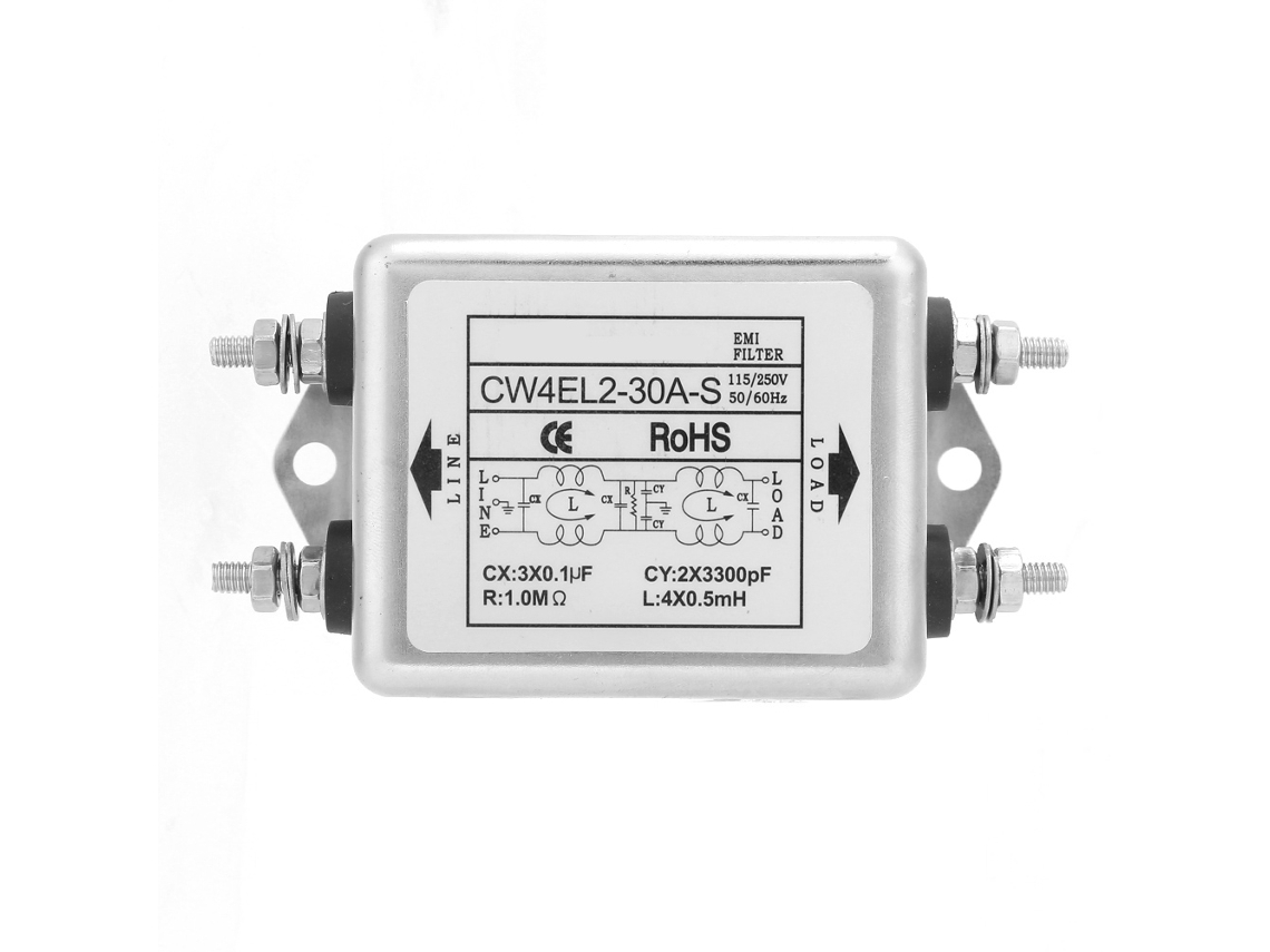 Filtro EMI de Potência Monofásico CW4EL2 30A 115V/250V 50/60Hz