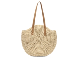 Mini Bolsa de Peito Feminina Tricotada À Mão, Design Moderno em Formato de Cabaça, Passeios Casuais Diário, na Cor Bege AQUAFORGE