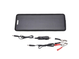 Carregador de bateria de carro (painel solar policristalino, 12V com proteção contra descarga)