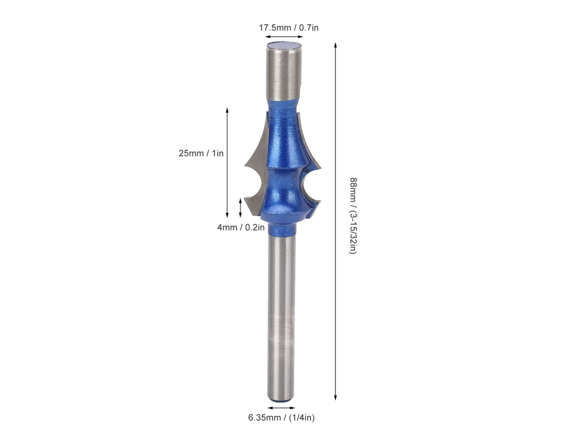 Laxiscreed Broca Espiral De Corte Para Rebaixar Com Corpo Reto 1/4" Para Trabalhos De Precisão