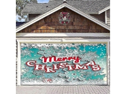 Capa De Porta De Garagem De 4,88 X 2,13 M Com A Inscrição Feliz Natal Decoração Ideal Para As Festas De Fim De Ano. Hengjian
