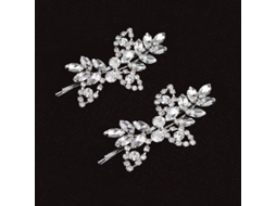 Accessórios de Cabelo de Noiva com Strass e Pérolas, 2pcs | S/MARCA