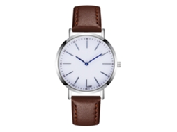 Reloj Hombre De Negocios Moda Correa De Cuero Café Oscuro Analógico De Cuarzo