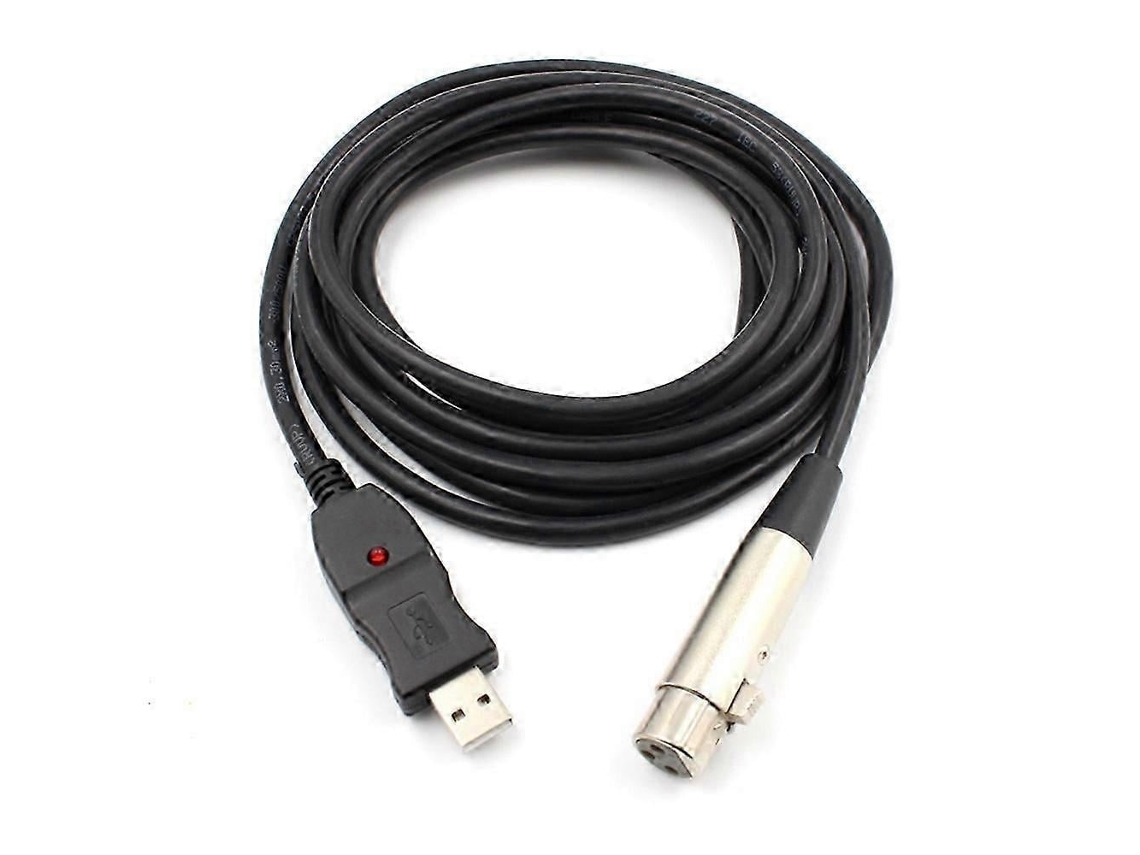 Cabo Lurelia XLR USB 2.0 de 3 m, para microfones, PC e computador.