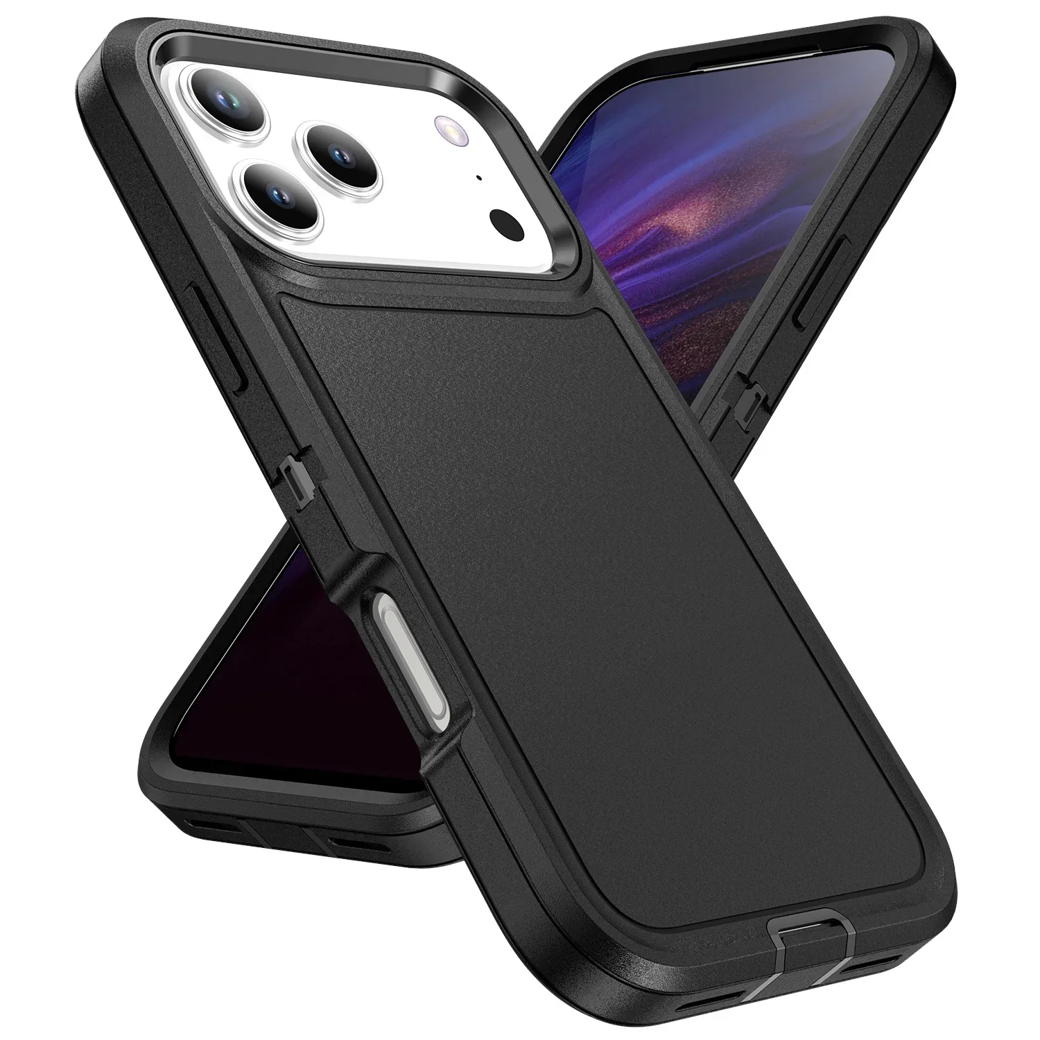 (preto, Iphone 17) Capa Fosca Para Celular, Resistente A Impactos, Proteção Completa De 360° Para A Lente Da Câmera.