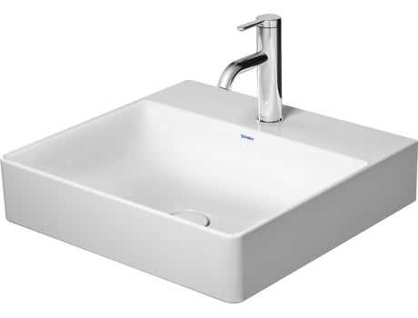 Lavatório DURAVIT DuraSquare, lavatório para móveis 50x47cm, 1 furo para torneira, sem transbordamento, com bancada com furo para torneira