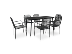 Dining Set, Dining Sets Vidaxl Preto Aço (n/a)