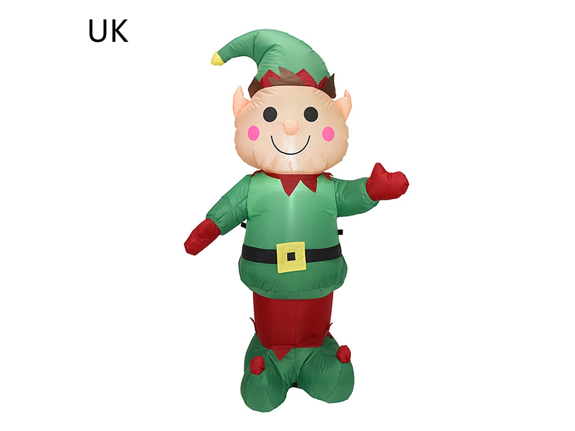 Laxiscreed Elfo De Natal Inflável Para Jardim E Decoração Exterior