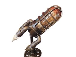 Rebe-lâmpada De Noite Foguetão Steampunk Com Luz De Fogo Para Decoração De Casa E Presente