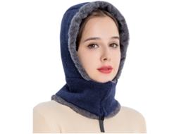 Conjunto Gorro Bufanda Invierno Tejido com Orejeras Fleece Impermeável Térmico para Mulher e Homem | S/MARCA